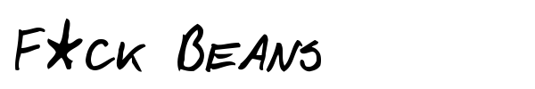 F*ck Beans font preview